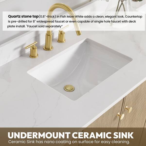 ROSWELL Oza 36 in. W x 22 in. D x 33.9 in. H Single Sink Bath