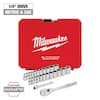Milwaukee 1/4 in. Drive SAE/Metric Ratchet and Socket Mechanics Tool Set (25-Piece) 48-22-9044