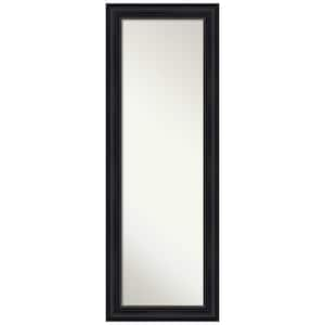 Astor 18.88 in. x 52.88 in. Modern Rectangle Framed Black On the Door Mirror