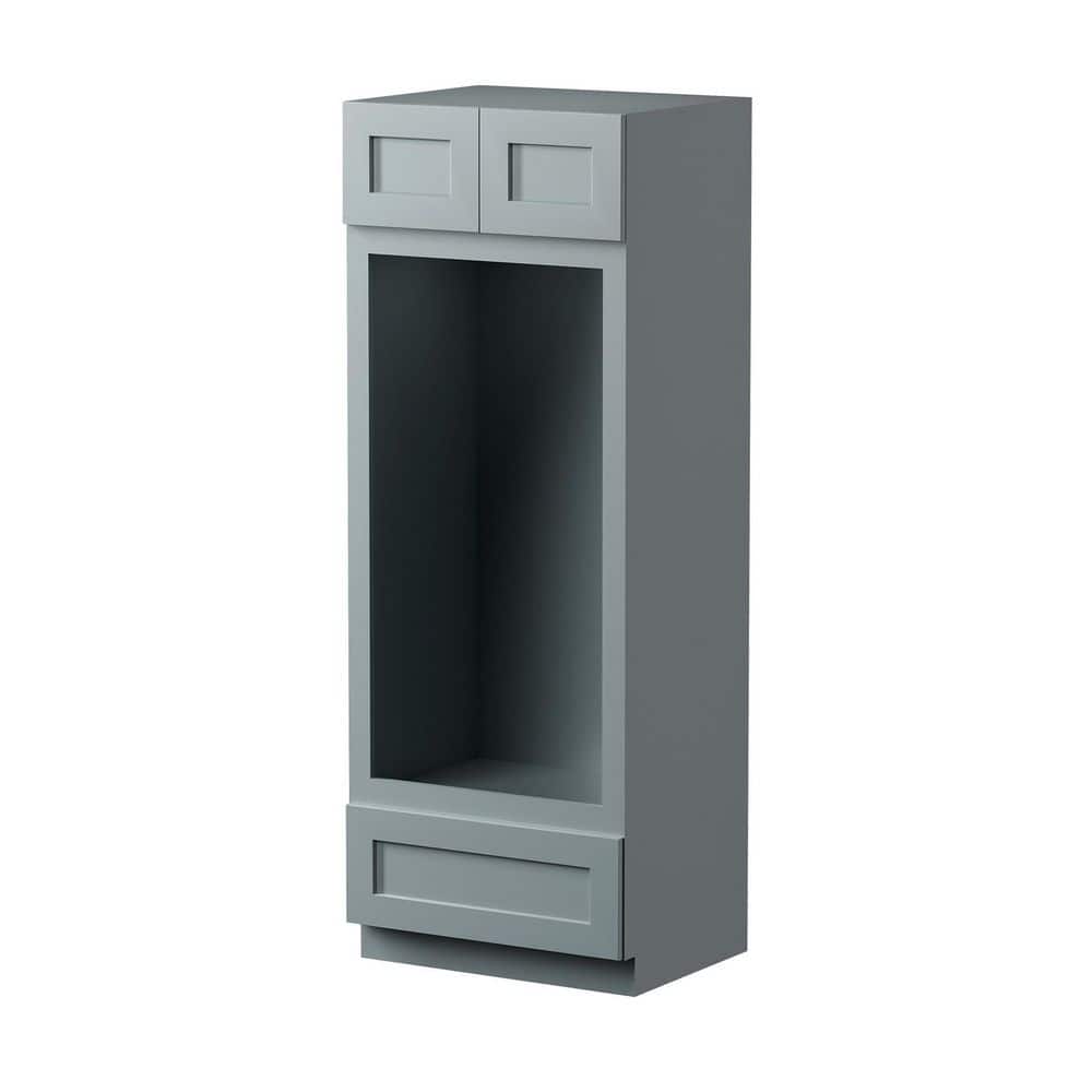 Shaker 31 in. W x 24 in. D x 94 in. H Plywood Ready to Assembled Double Oven Cabinet in Grey price history on PriceWatchPro