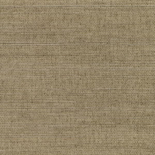 Kenneth James Kansu Brown Sisal Grasscloth Wallpaper Sample