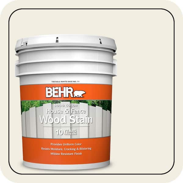 5 gal. #12 Swiss Coffee Solid Color House and Fence Exterior Wood Stain