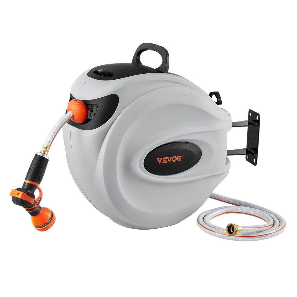 100 ft. x 1/2 in. Retractable Hose Reel-180° Swivel, Wall-Mounted, with 9-Pattern Nozzle and Auto Rewind price history on PriceWatchPro