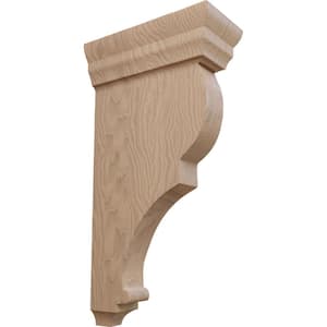 3-1/2 in. x 14 in. x 7-1/2 in. Mahogany Extra Large Rojas Wood Corbel
