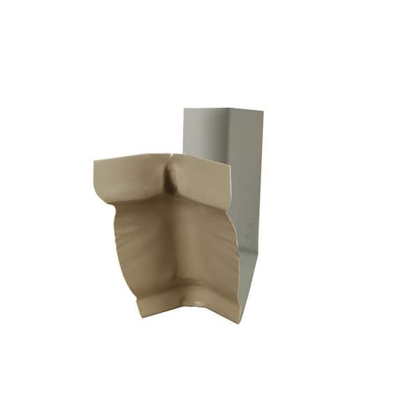 6 in. Natural Clay Aluminum K Style Inside Gutter Strip Miter