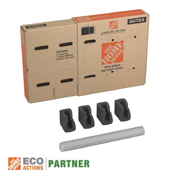 The Home Depot Heavy-Duty Medium Adjustable TV and Picture Moving Box with Handles (2-Pack)