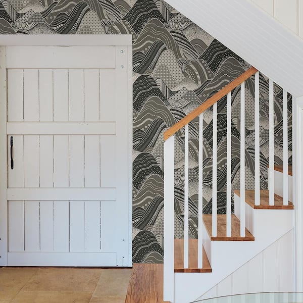 A-Street Prints 56.4 sq. ft. Meru Dark Grey Mountain