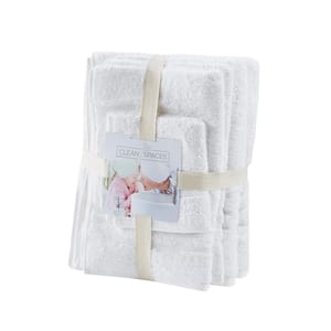 Nurture 6-Piece White Sustainable Antimicrobial Cotton Bath Towel Set