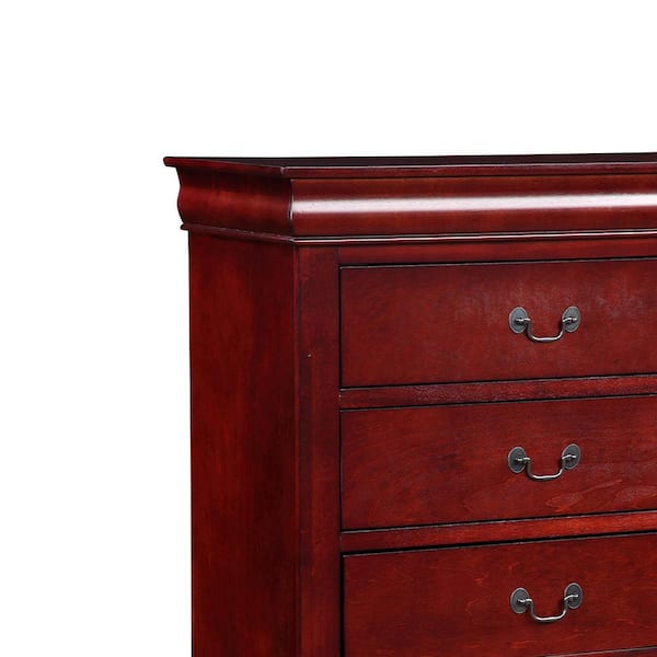 Louis Philippe Iii Contemporary Chest, Cherry 