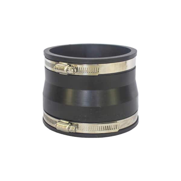 ECO FLO 4 in. Ductile Iron x DWV Flexible PVC Coupling