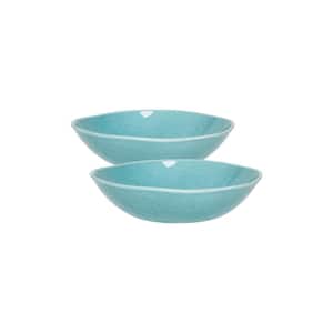 Ryo 54.10 fl. oz. Light Blue Porcelain Salad Bowl (Set of 2)