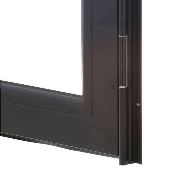 Andersen - 3000 Series 36 in. x 80 in. Black Right-Hand Full View Interchangeable Aluminum Storm Door with Nickel Hardware