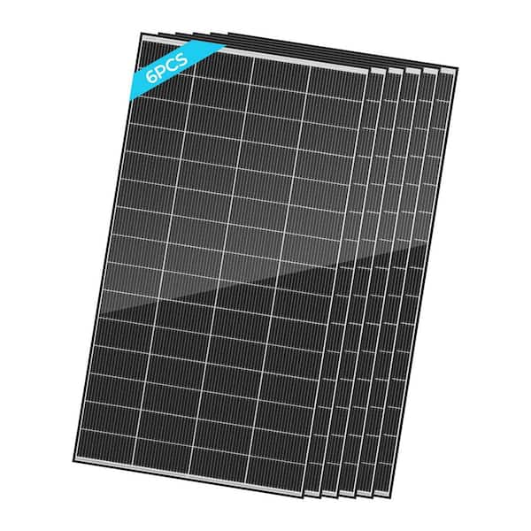6-Pcs 320-Watt 24V Monocrystalline Solar Panel 1920W Back-up Power PV Module for RV/Boat/Shed/Rooftop Home Off-grid
