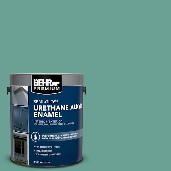 1 gal. #T17-15 Jade Dragon Urethane Alkyd Semi-Gloss Enamel Interior/Exterior Paint