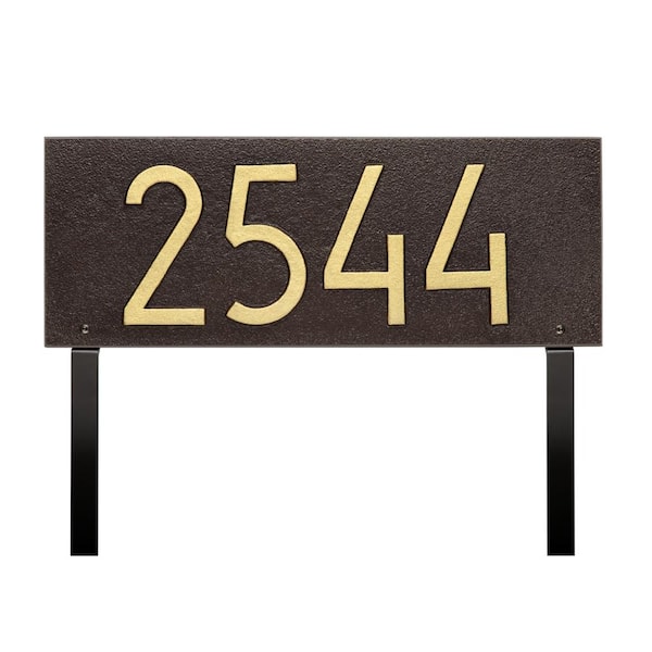 Mid-Century Modern Rectangle Plaque, Standard Lawn 1-line
