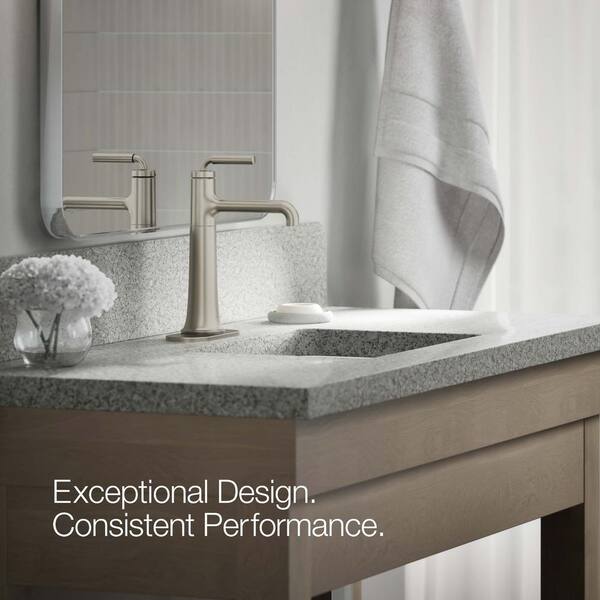 KOHLER Tone Single Handle Single-Hole 0.5 GPM Bathroom Sink Faucet in Vibrant Brushed Nickel