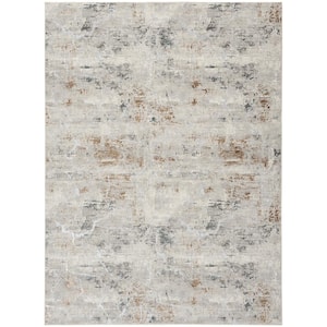 Glam Grey Multicolor 8 ft. x 10 ft. Abstract Contemporary Area Rug