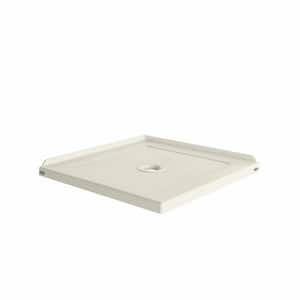 CATALINA 36 in. L x 36 in. W Corner Shower Pan Base with Center Drain in Oyster