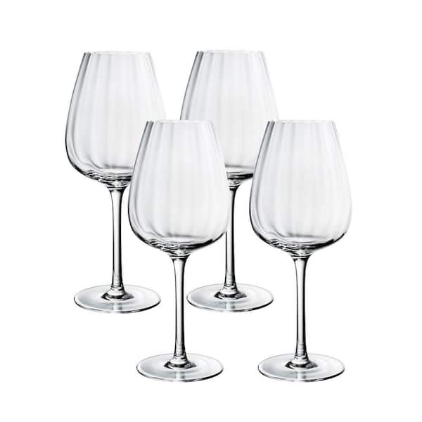 6.75 oz. Rose Garden Red Wine Glass Set (Set of 4)