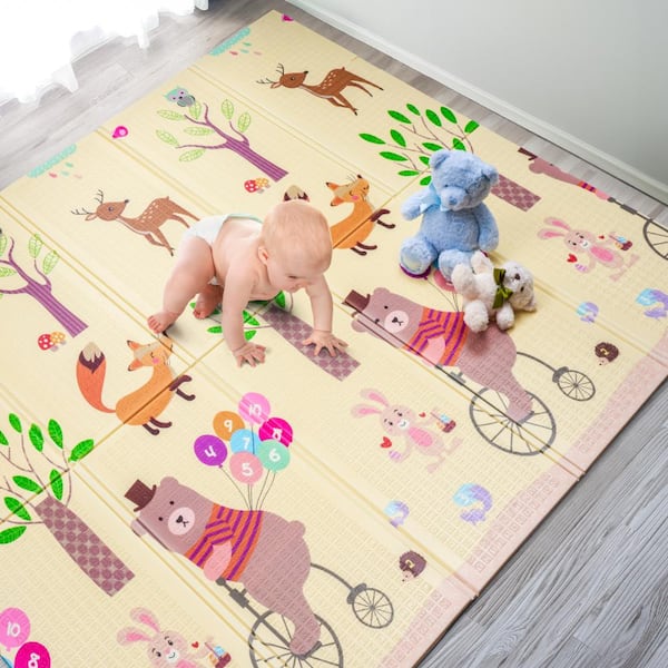 Sorbus Baby Play Mat, Foam Mats for Floor with Travel Bag Waterproof Foldable Mats -78" x 70" x 0.4