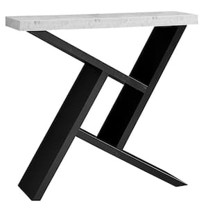 36 in. Black Standard Rectangle Console Table with Storage