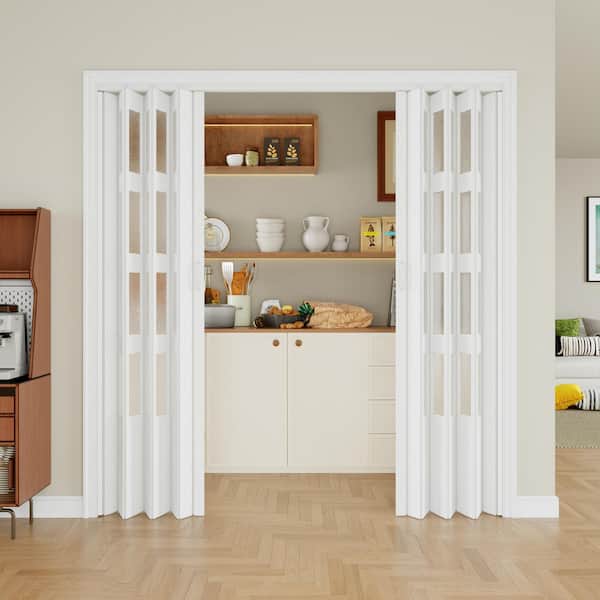 ARK DESIGN 72 in. x 80 in. White 4-Lite Frosted Acrylic Panel With