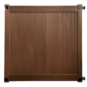 6 ft. W x 6 ft. H Woodgrain Pre-Assembled Vinyl Hickory Fence Gate