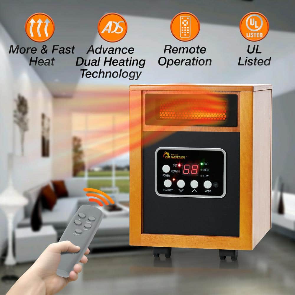 Cherry Mobile Infrared Space Heater with Eco Mode, 1500W