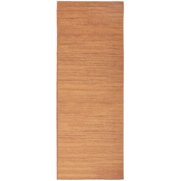 Nourison Home Washable Essentials Copper 2 ft. x 6 ft. All-over design Contemporary Runner Area Rug