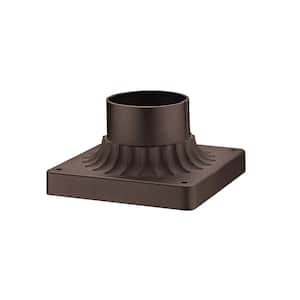 5.75 in. Oil Rubbed Bronze Aluminum Outdoor Pier Mount Base with Round Standard Fitter Diameter
