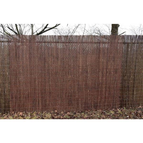 14 ft. Brown Willow Garden Privacy Fence Screen