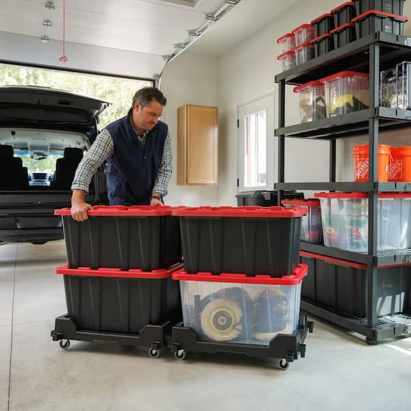 HDX 27 Gal. Storage Tote Taxi 999-2727 - The Home Depot