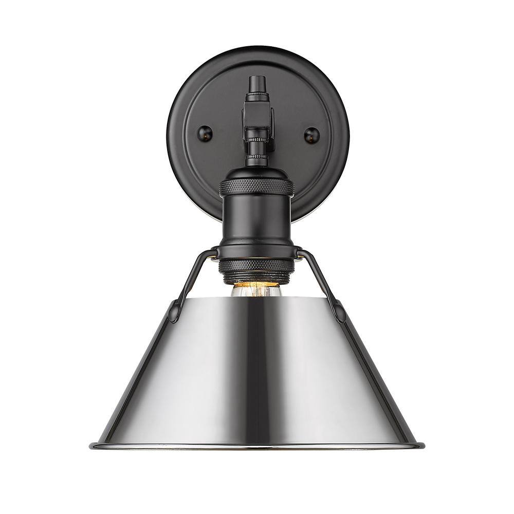Orwell 4.875 in. 1-Light Black Vanity Light with Chrome Shade price history on PriceWatchPro