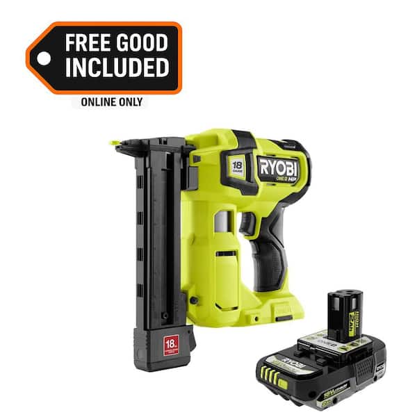 ONE+ HP 18V Brushless Cordless 18-Gauge Narrow Crown Stapler with FREE 2.0 Ah HIGH PERFORMANCE Battery