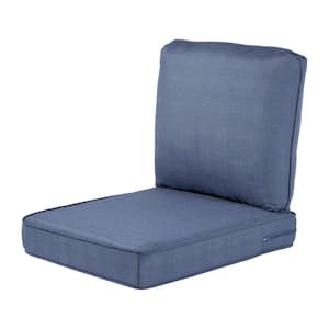 Spring Haven 23 in. x 26 in. CushionGuard Outdoor Deep Seat Replacement Cushion in Sky Blue (2-Pack)