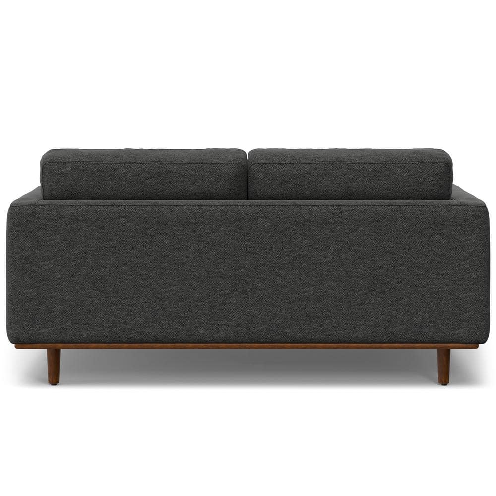 Morrison Charcoal Grey Fabric Mid-Century Modern Sofa with Removable Cushions