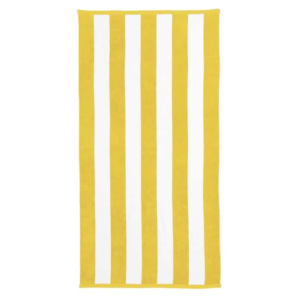 Yellow Oversized 100% Cotton Cabana Beach and Pool Towels