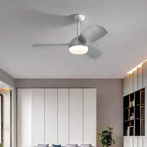 Breeze 42 in. Indoor Silver Ceiling Fan with Remote Control and Reversible Motor