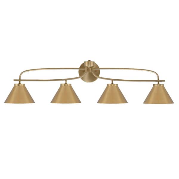 Unbranded Olympia 38.75 in. 4-Light New Age Brass Vanity Light