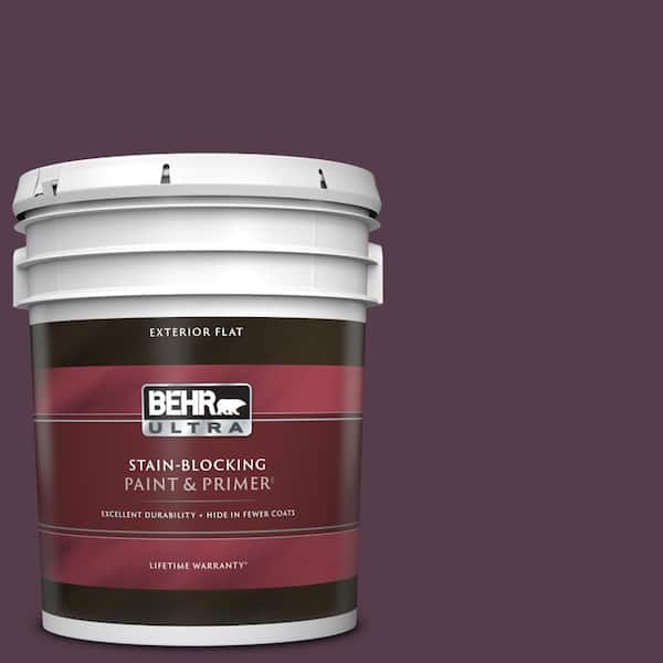 BEHR ULTRA 5 gal. #T15-4 Your Majesty Flat Exterior Paint & Primer