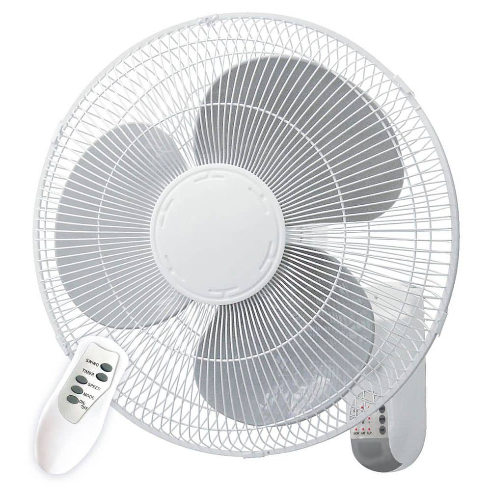 16-inch Wall Mount Fan with Remote Control, Quiet 3-Speed Fan with Adjustable Tilt - Ideal for Home & Office, White price history on PriceWatchPro