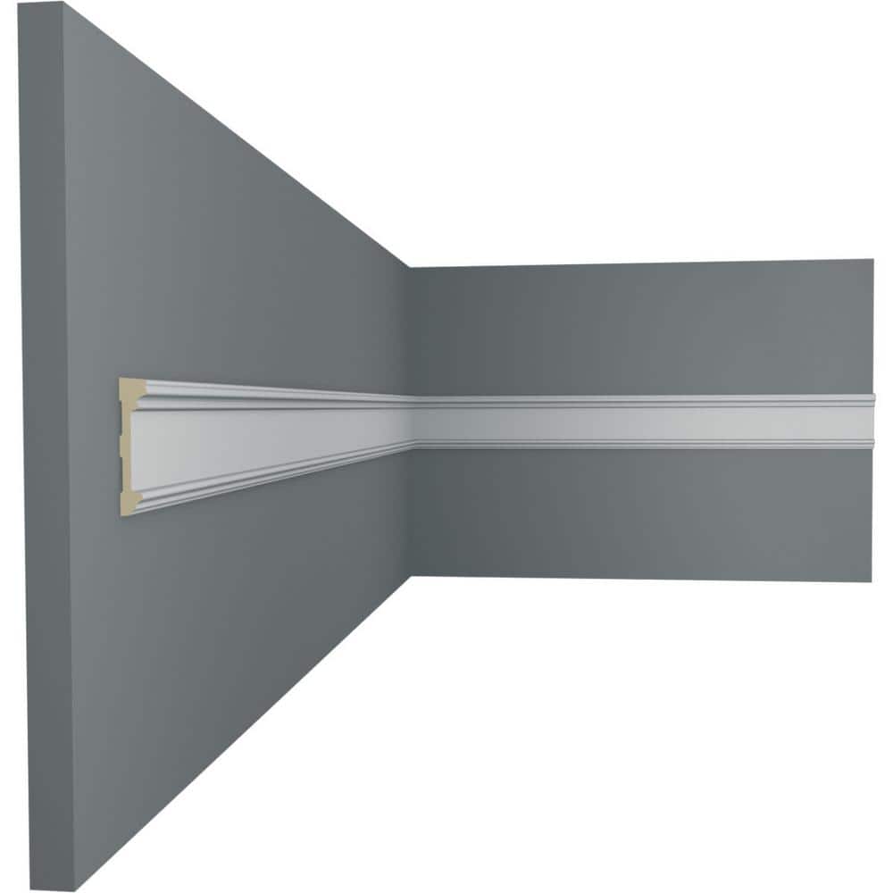 Gray Primed Urethane Geometric Chair Rail Moulding