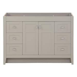 Bladen 48 in. W x 19 in. D x 34 in. H Bath Vanity Cabinet without Top in Gray
