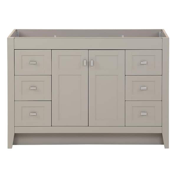 Home Decorators Collection Bladen 48 in. W x 19 in. D x 34 in. H Bath Vanity Cabinet without Top in Gray
