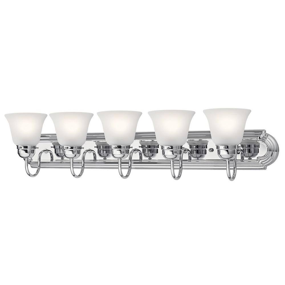 Distressed Bronze 36" Classic Vanity Light with Satin Etched Glass