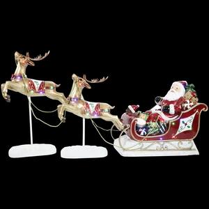 Santa Reindeer and Christmas Tree 6 String Decoration by AMSCAN