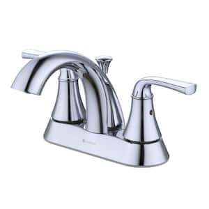 Vazon 4 in. Centerset Double Handle High-Arc Bathroom Faucet in Chrome