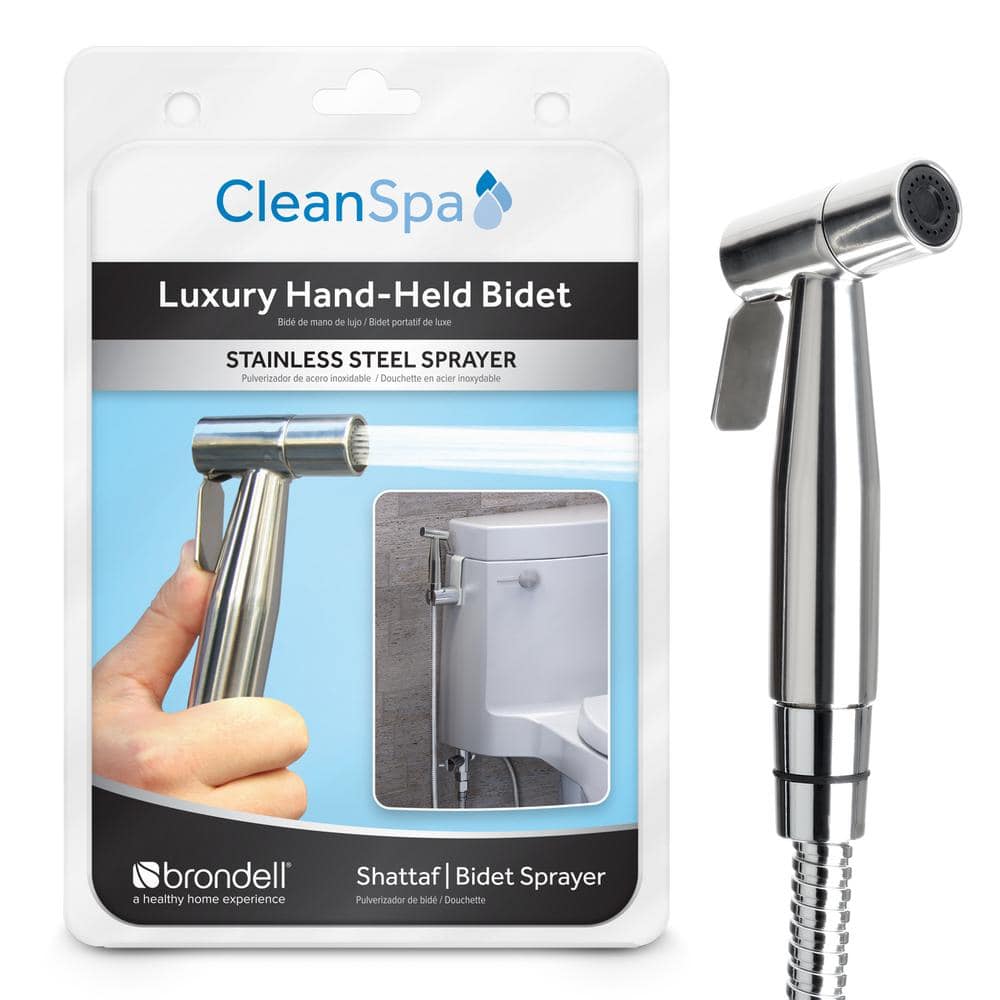 Brondell Silver Stainless Steel Hand Held Bidet with Hardware