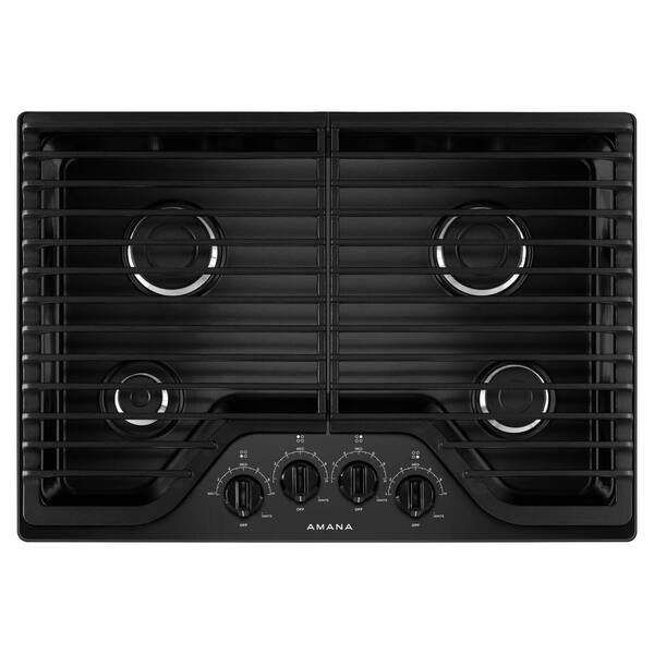 Amana 30 in. Gas Cooktop in Black with 4 Burners