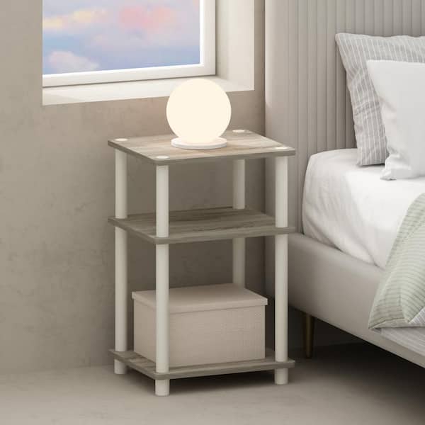 Furinno Just Sonoma Oak/White 13.4 in W Nightstands
